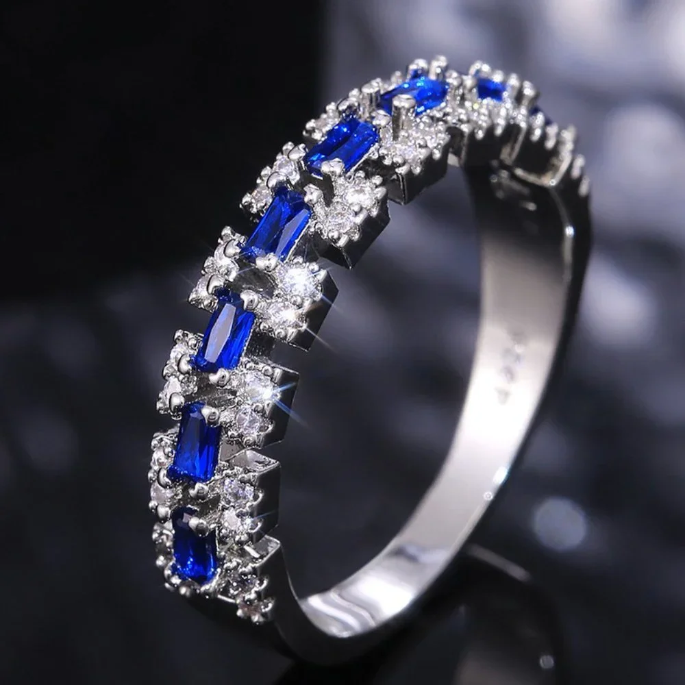 ✨ Dainty Gems Full Around Zircon Trendy Eternity Fashion Rings for Women, PD460
